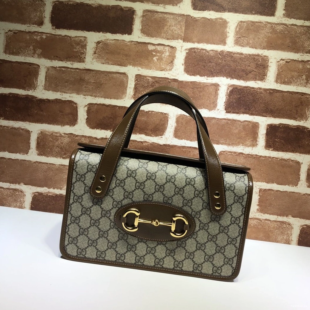First bag ru 1955 handle bag Horsebit GUCCI small top 0730